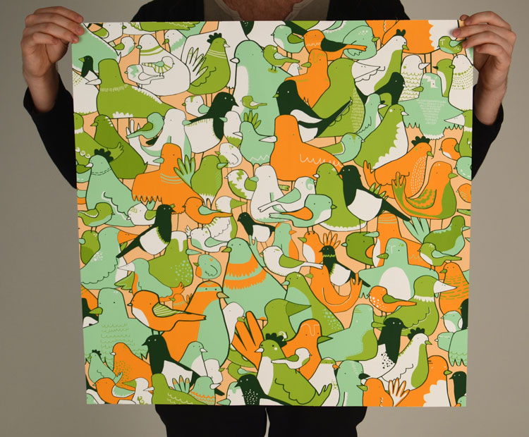 Bird pattern print by Jonas Welin